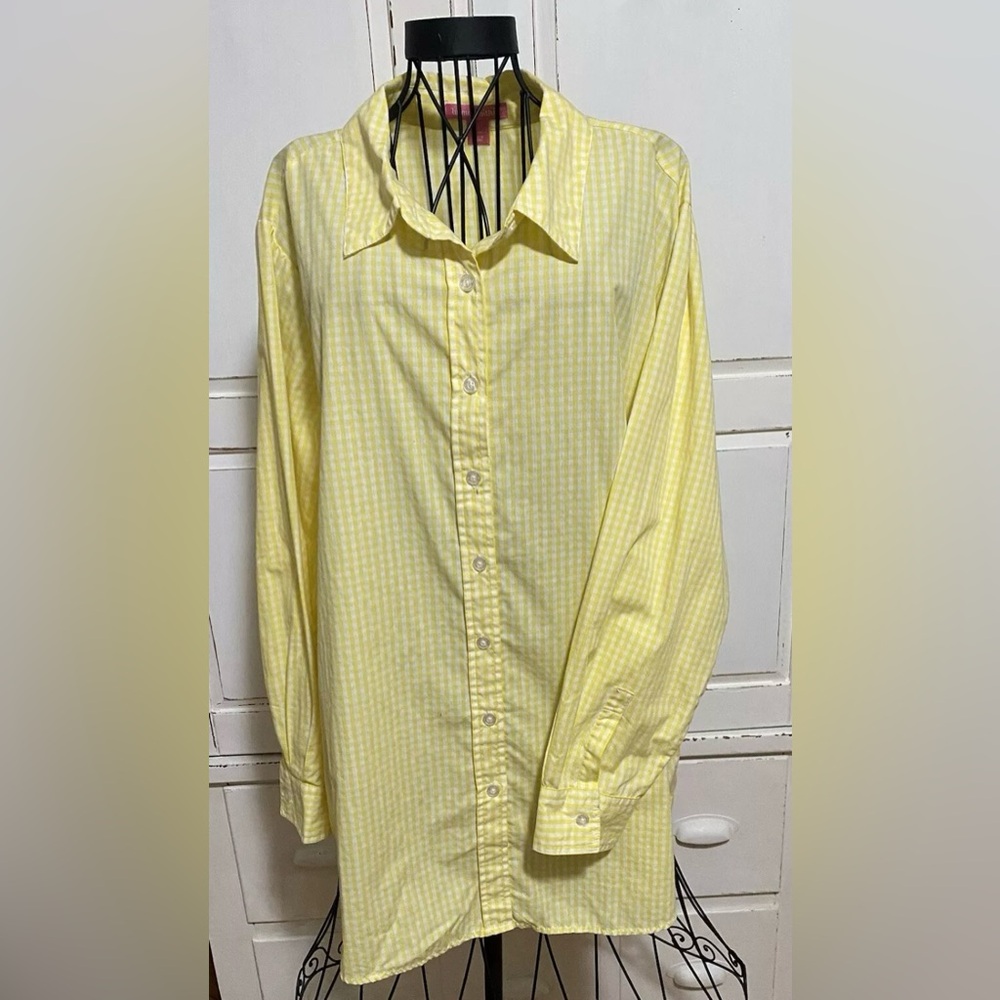 Woman Within' Button Down Shirt 1X (22-24) excellent condition Plus Size